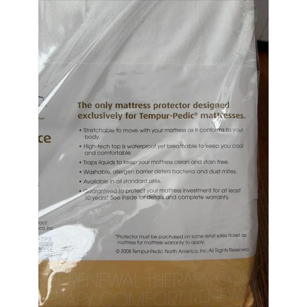 NEW! TEMPUR-PEDIC Advanced Performance Mattress Protector Twin Size